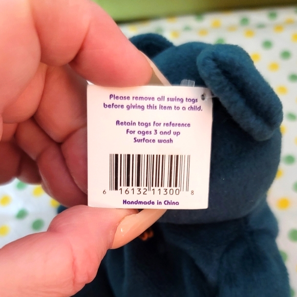 Bamm Beanos Vtg Collectible Cal Ripken Jr Green Bear #8 1998  9" NWT - Picture 5 of 9